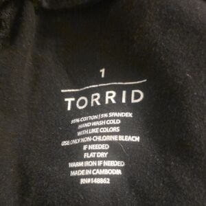Torrid Black Cotton Blend Apparel Sexy Pants